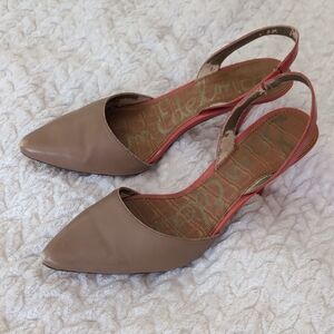 Sam Edelman Tan and Red Flats